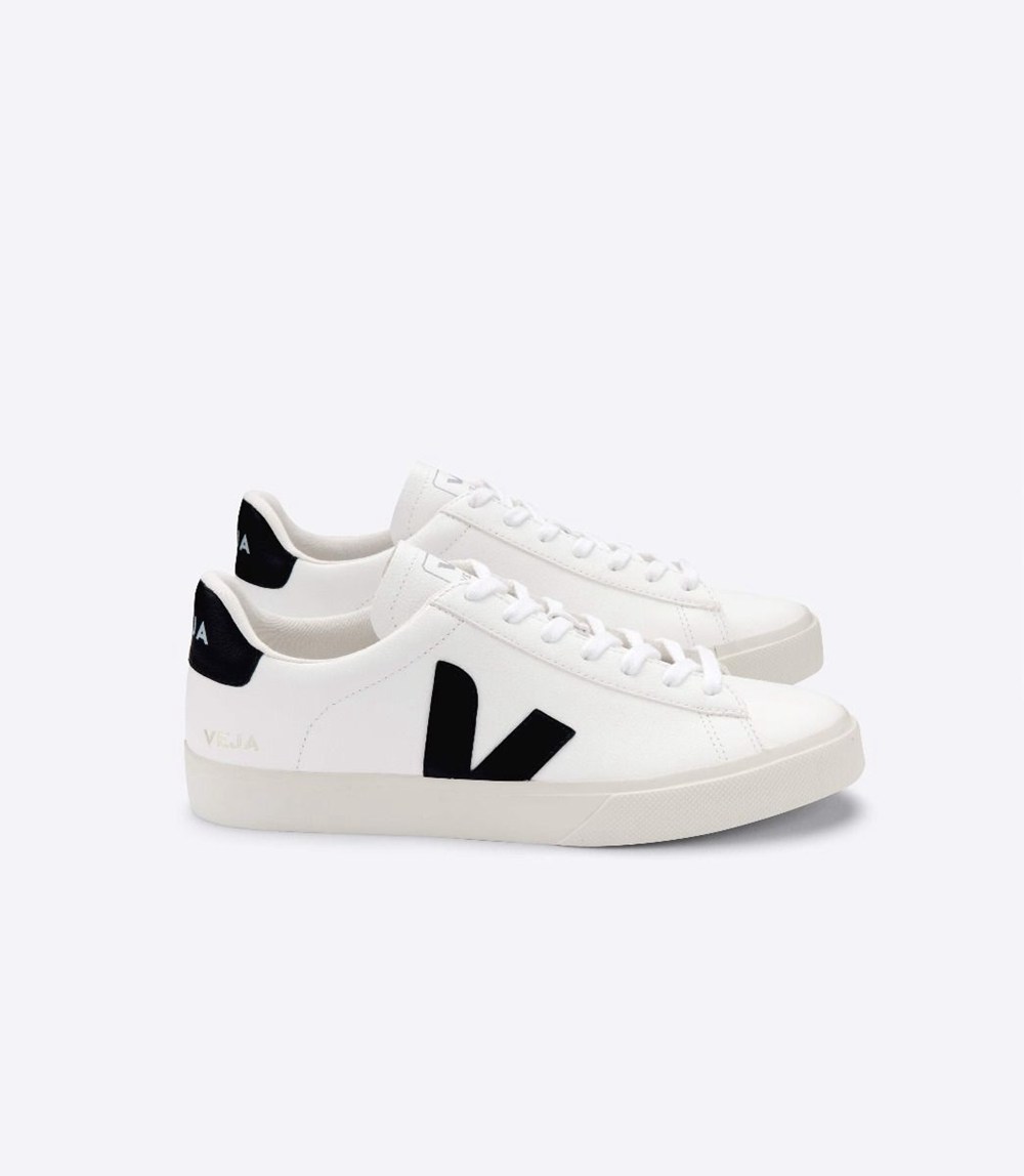 Tenis Veja Hombre - Campo Chromefree - Blancos/Negros - 795YKARUX